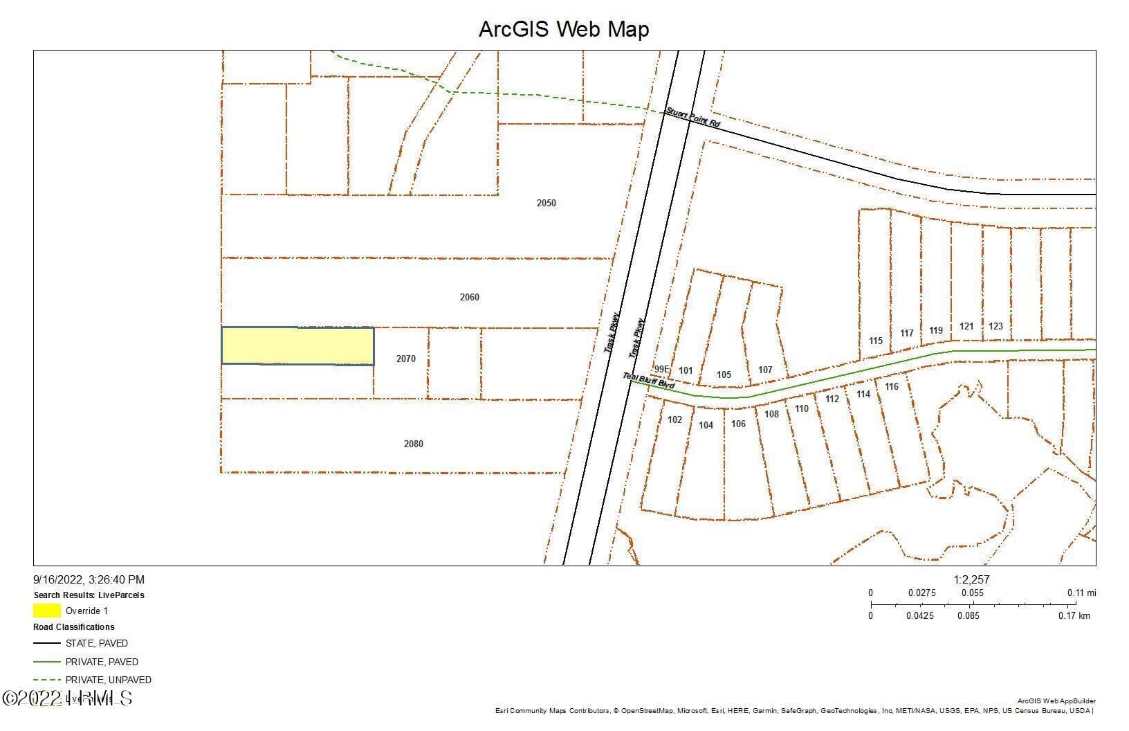 GIS map - 2074 Trask Parkway, Seabrook, SC 29940, Seabrook