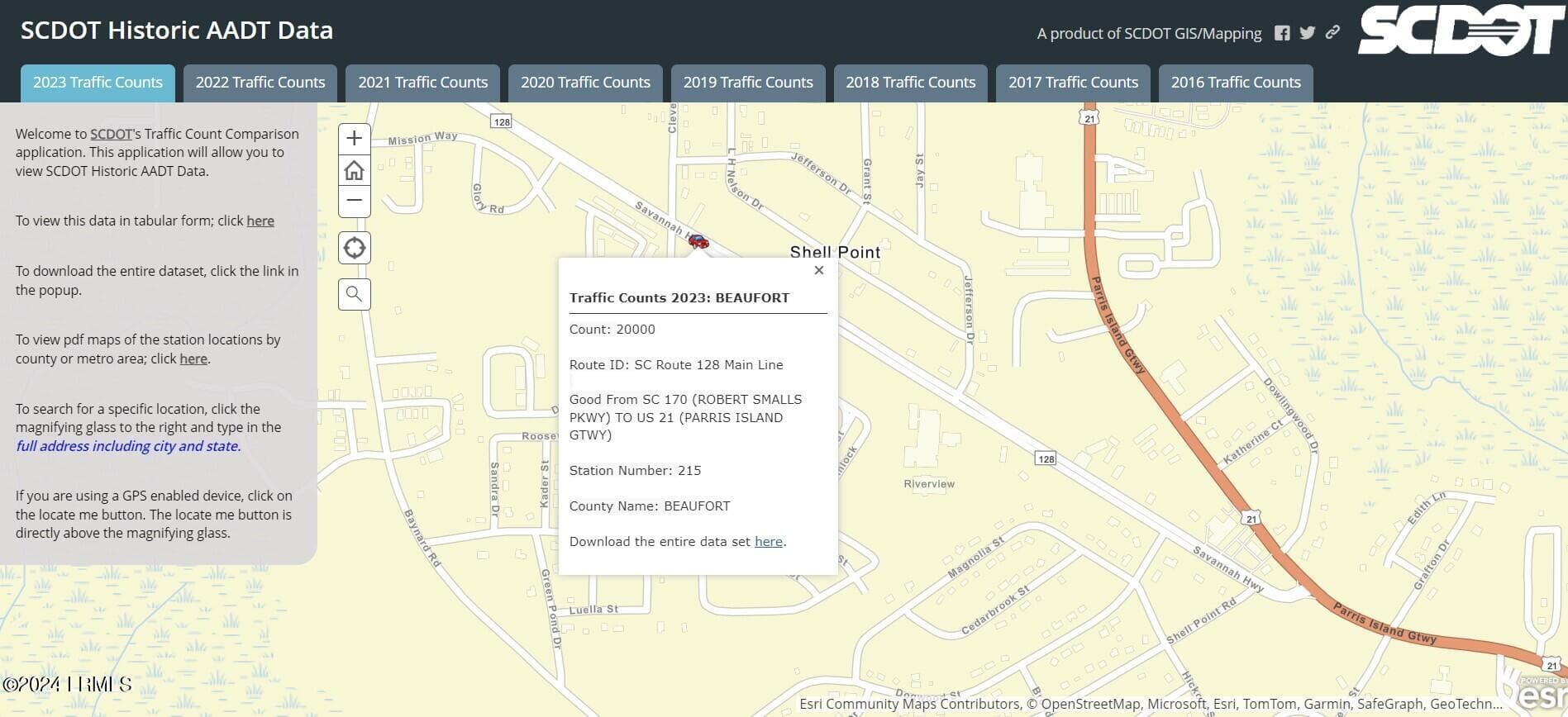 Traffic Count - 86 Savannah Hwy - 86 Savannah Highway, Port Royal, SC 29935