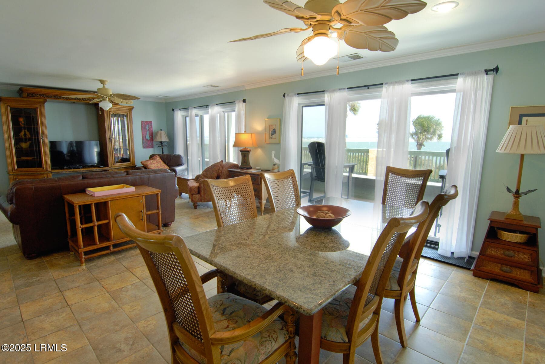 Dining / living area w/ ocean view - 641 Newhaven Court 641, Fripp Island, SC 29920