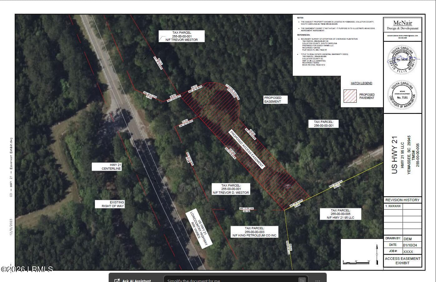 Easement Aerial - 00 Hwy 21, Yemassee, SC 29945