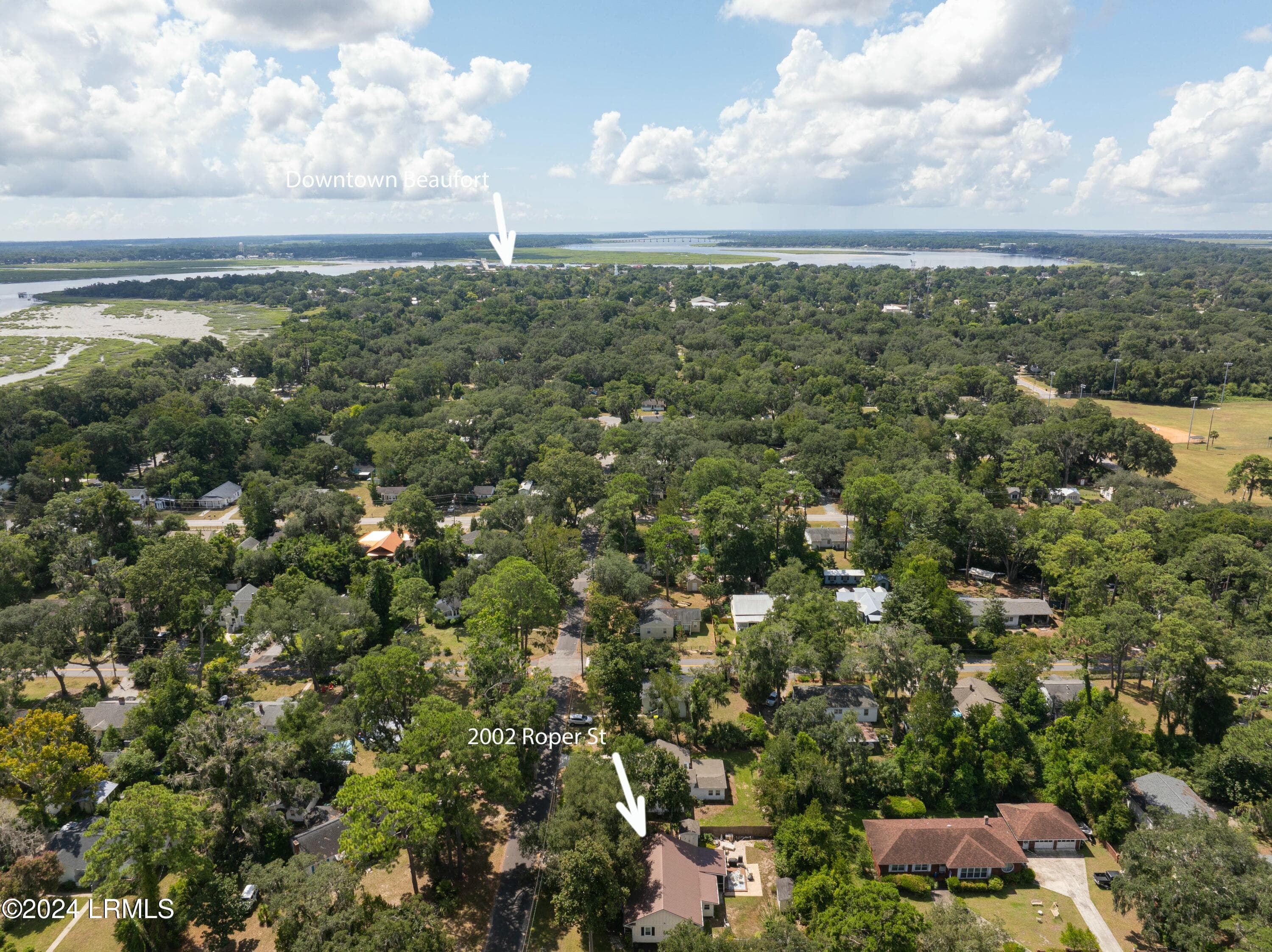 Aerial View - 2002 Roper Street, Beaufort, SC 29902