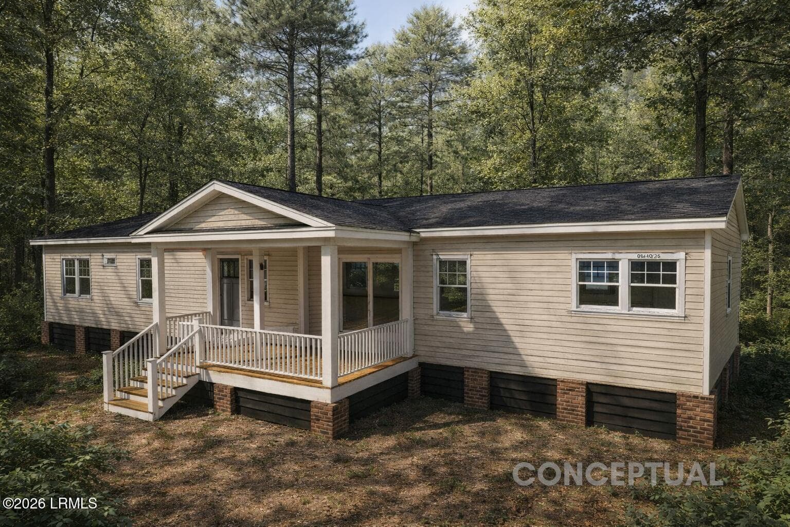 Rendered Porch Rear - 588 Evangelist Drive, Early Branch, SC 29916