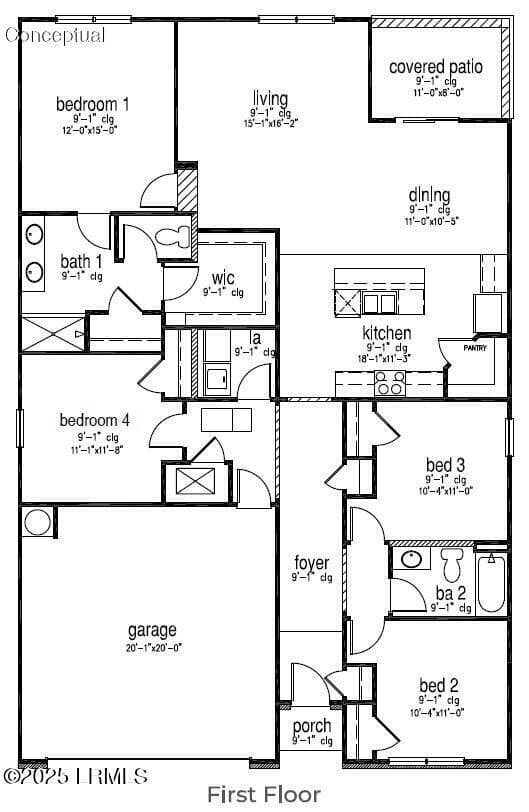 Cali MLS Floor Plan Image - 39 Pollen Drive, Ridgeland, SC 29936