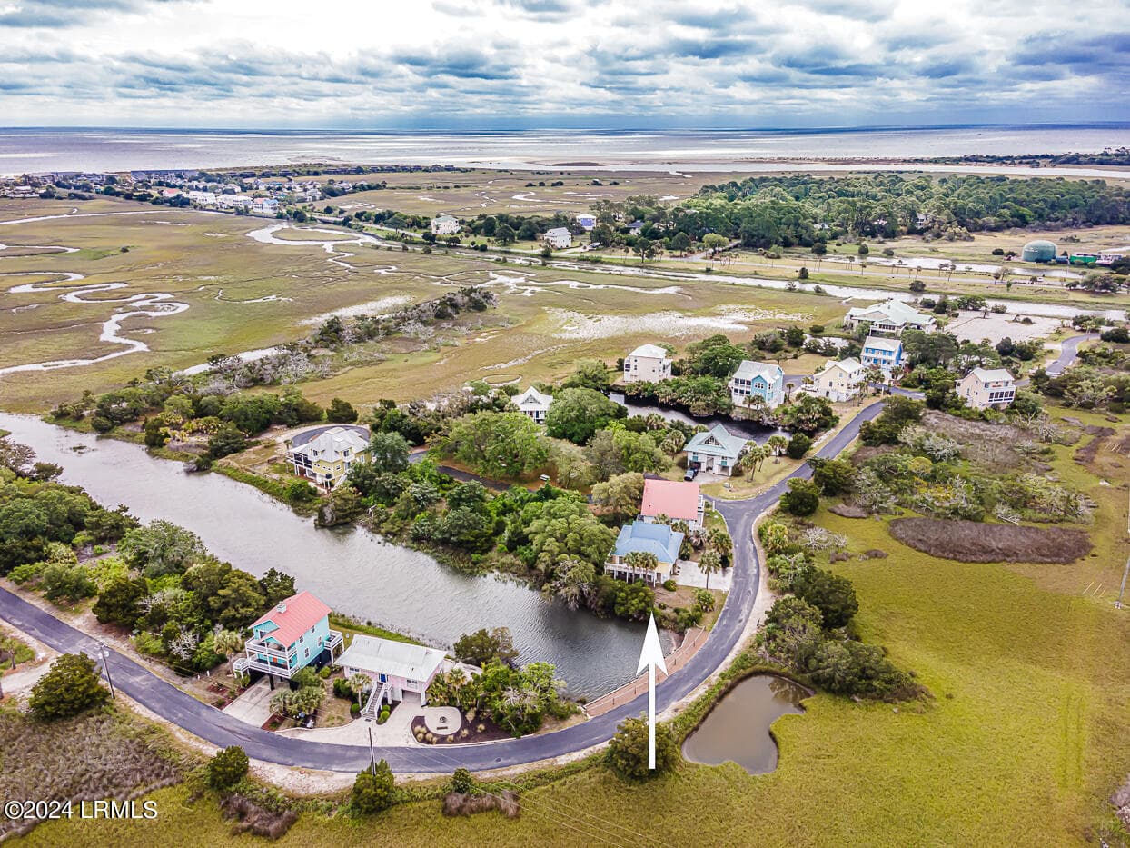 36 Aerial 4 with arrow - 86 Harbour Key Drive, St. Helena Island, SC 29920