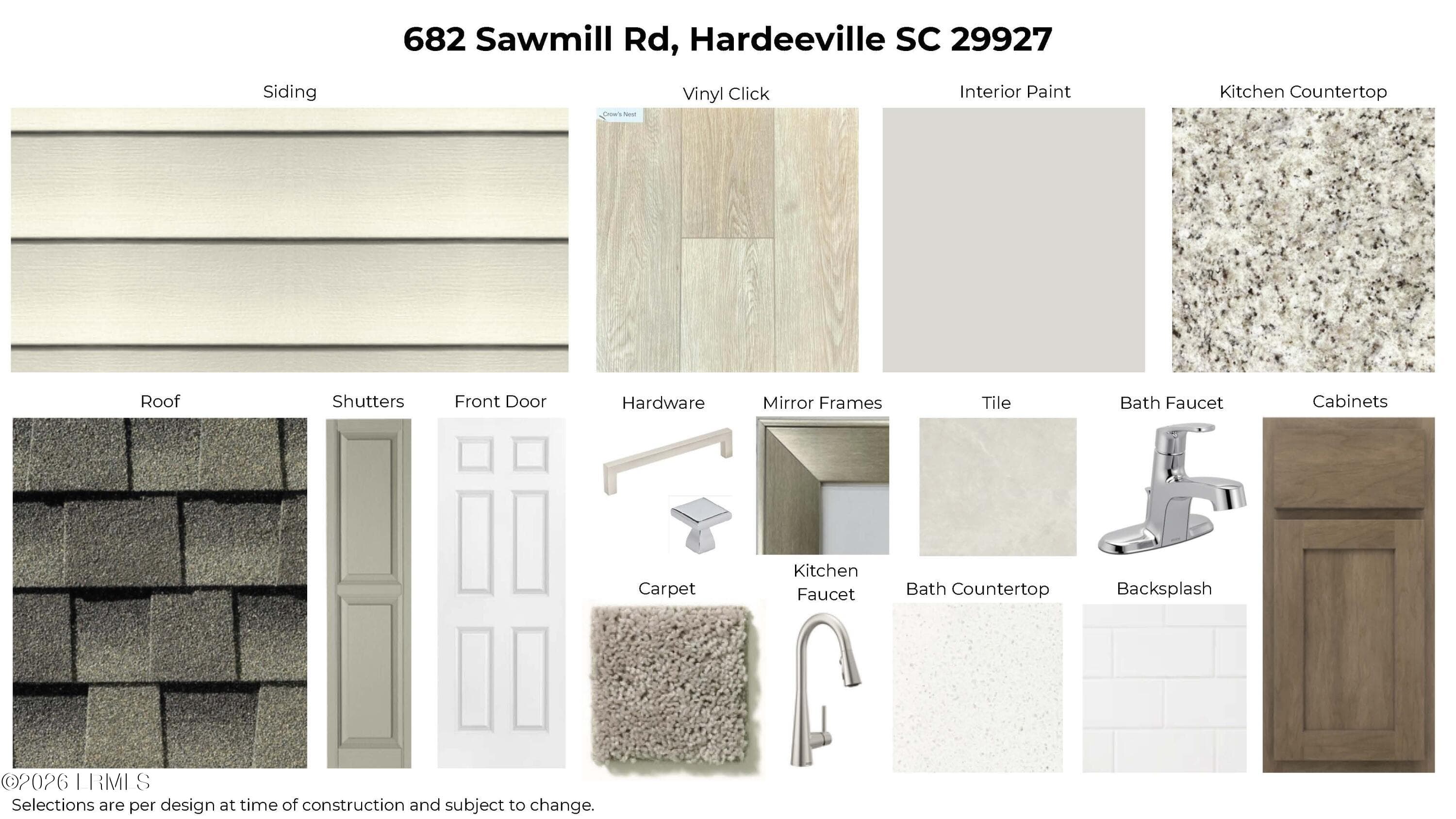Design colors - 682 Sawmill Road, Hardeeville, SC 29927, Hardeeville