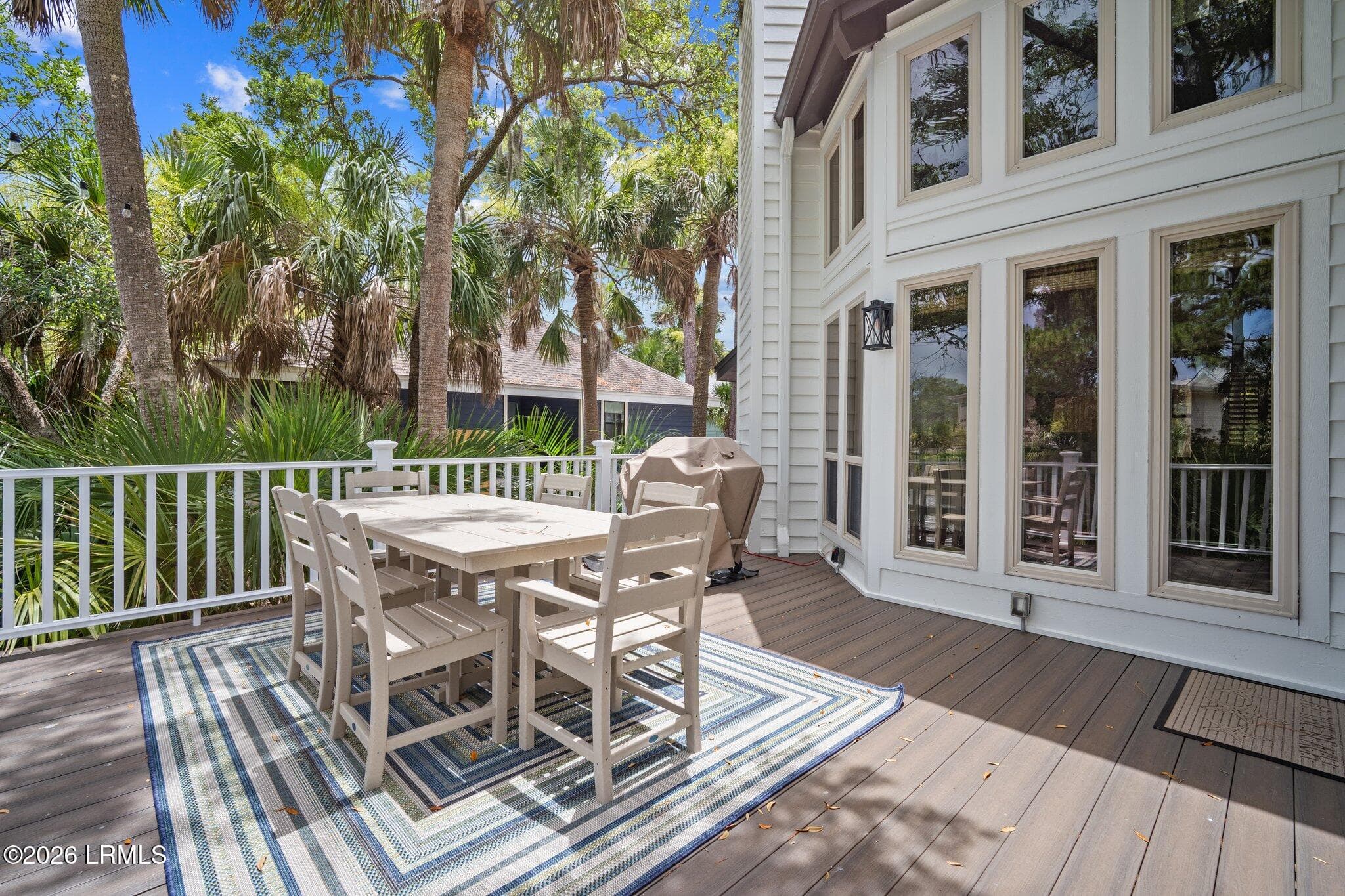 New deck overlooking lagoon - 239 Deerfield Court, Fripp Island, SC 29920