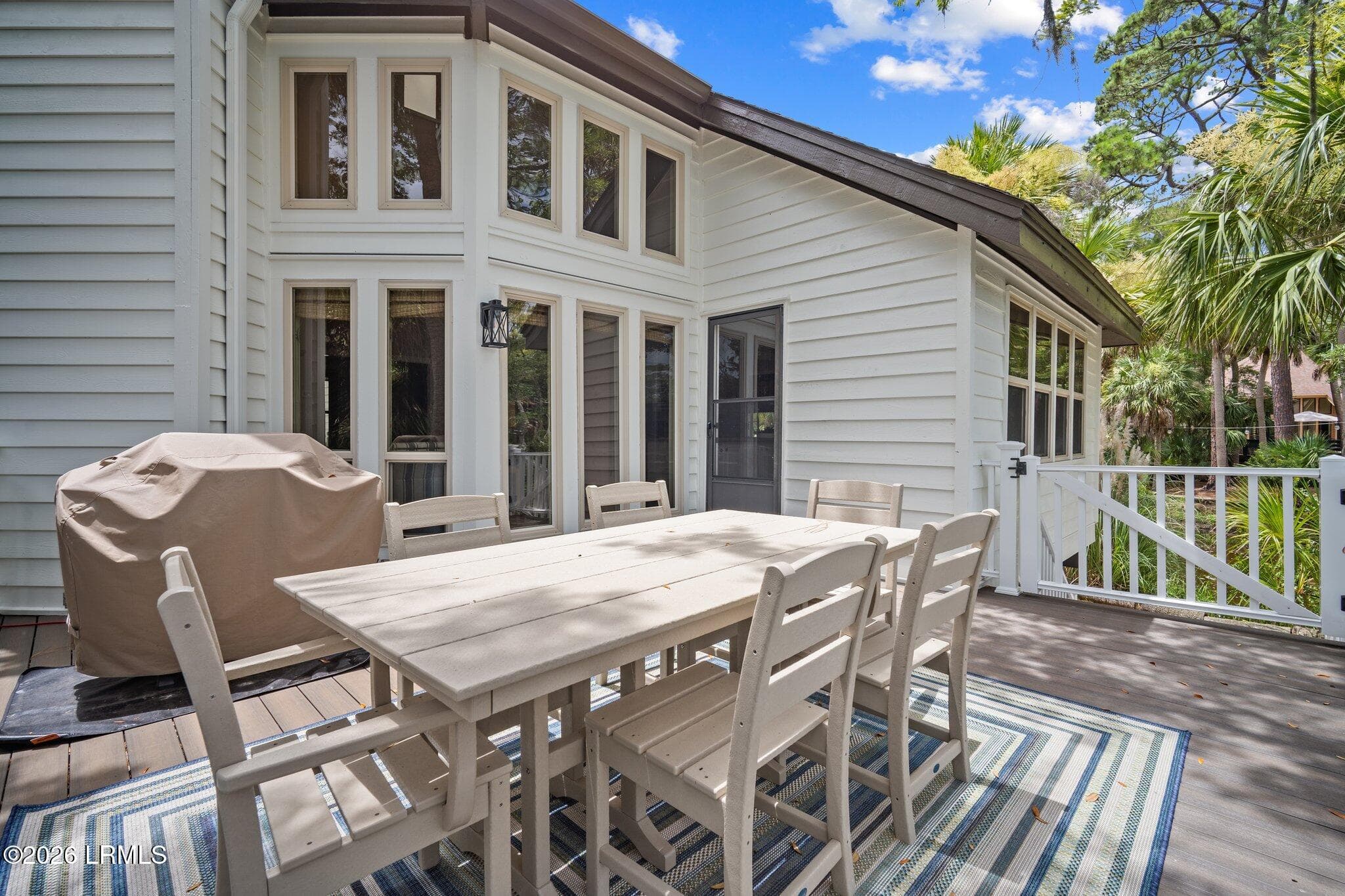 New deck overlooking lagoon - 239 Deerfield Court, Fripp Island, SC 29920
