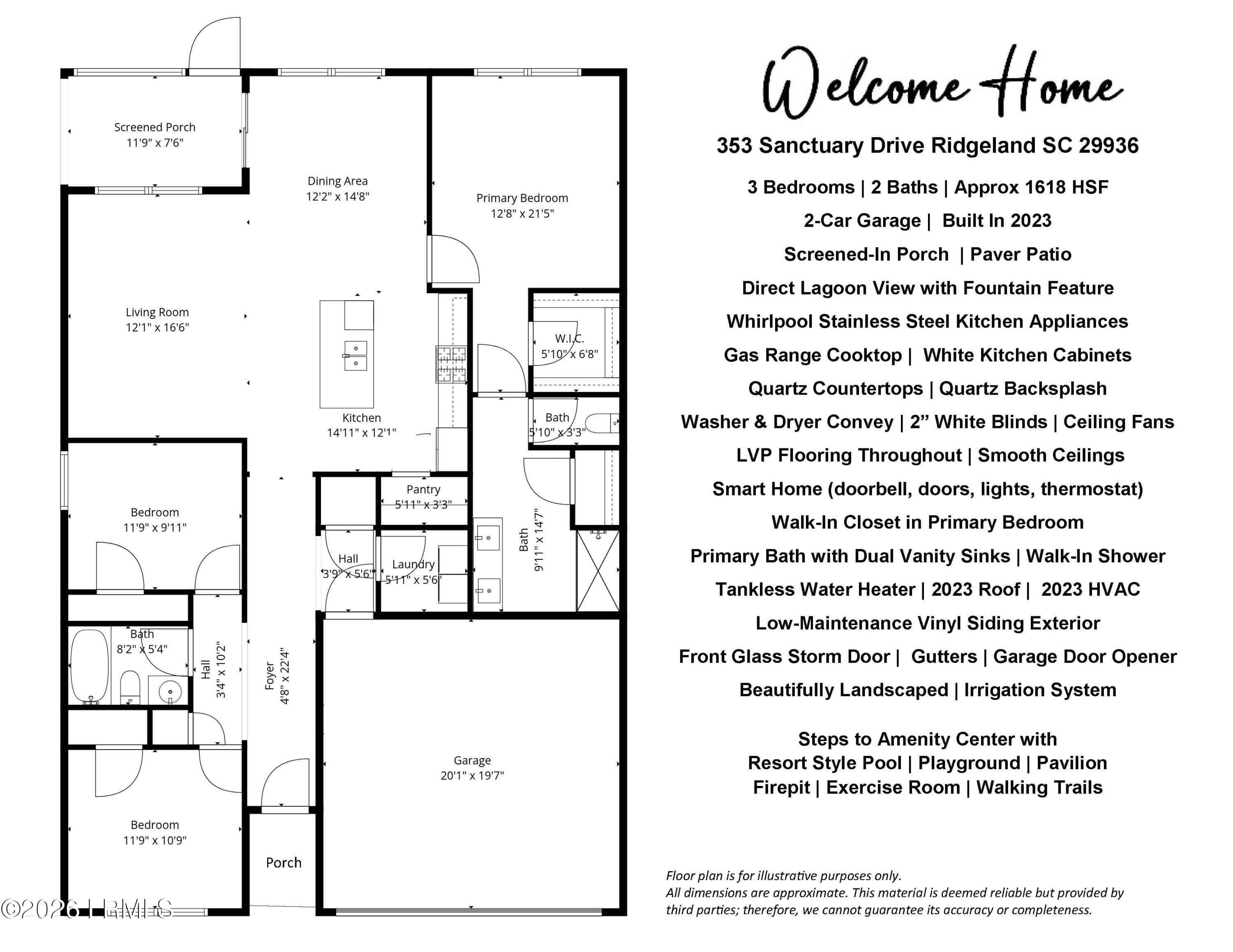 353 sanctuary fp features - 353 Sanctuary Drive, Ridgeland, SC 29936
