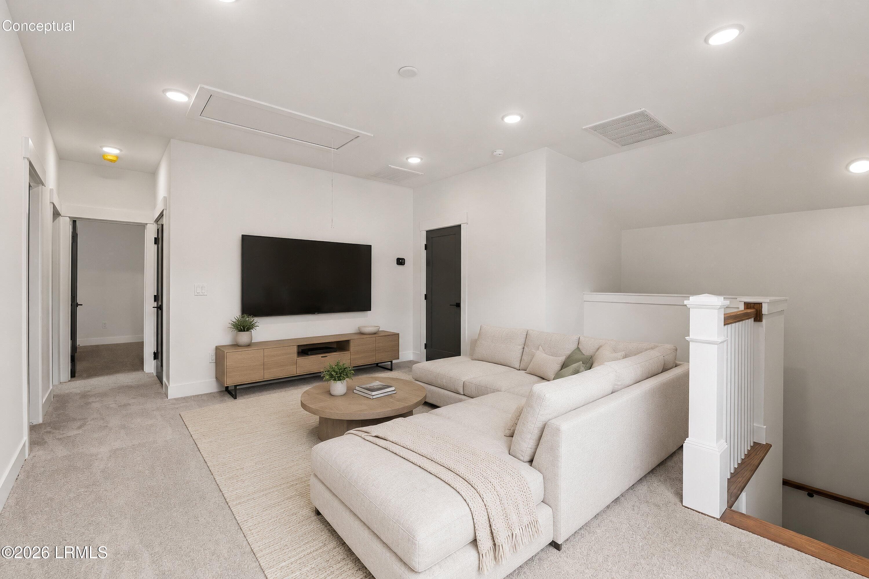 3-Virtually Staged Upstairs living - 25 Millers Pond Drive, Beaufort, SC 29907