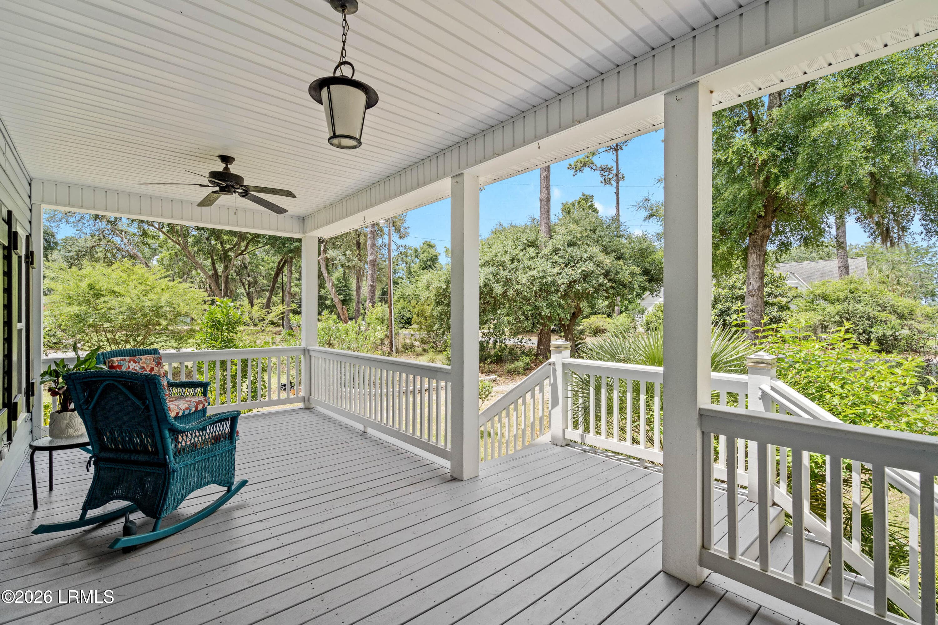 A welcoming front porch - 66 Dulamo Bluff, St. Helena Island, SC 29920