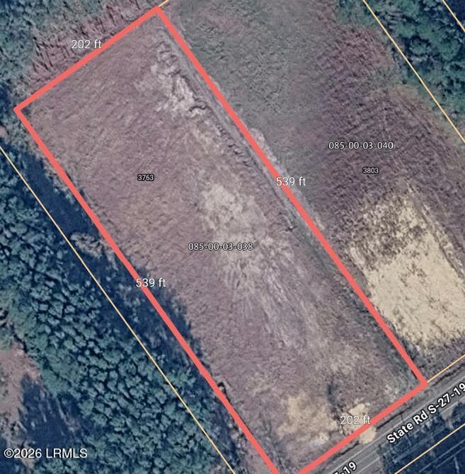 LOT DIMENSIONS - 3763 Rice Shire Road, Ridgeland, SC 29936