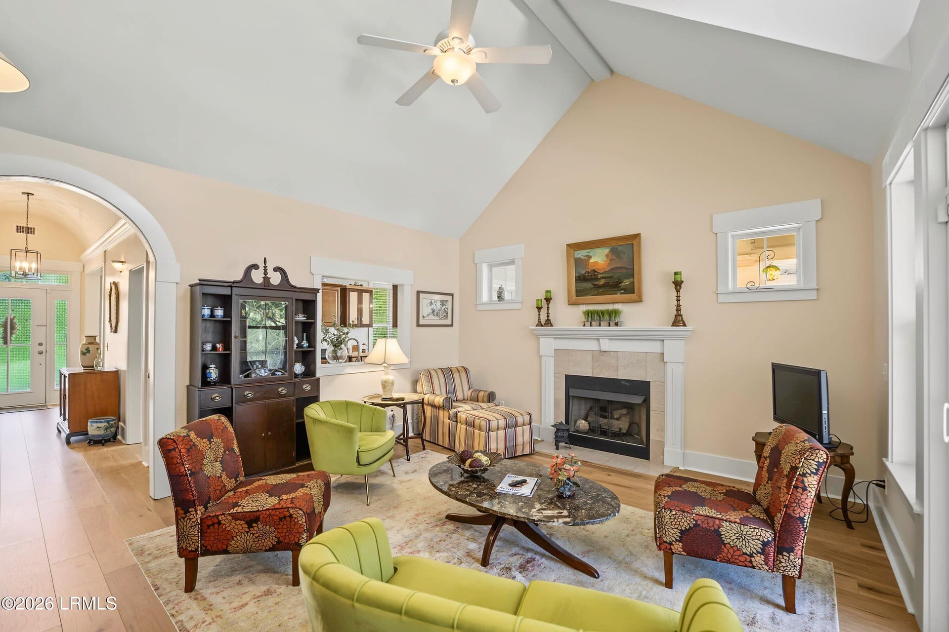 Fireplace in LivingRoom - 14 W National Boulevard, Beaufort, SC 29907