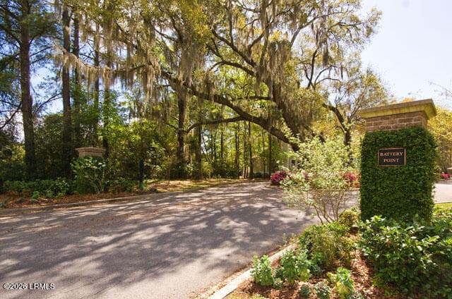 landscaped entrance - 12 Petigru Drive, Beaufort, SC 29902