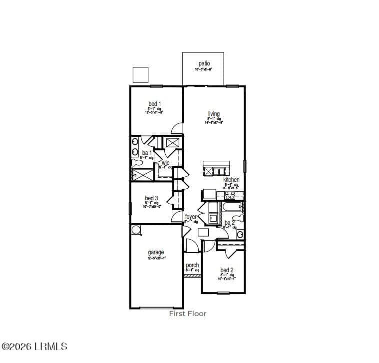 Floorplan - 646 Sanctum Street, Ridgeland, SC 29936