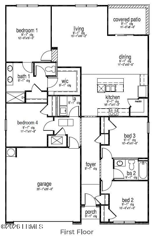 Cali MLS Floor Plan Image - 1088 Sanctuary Drive, Ridgeland, SC 29936
