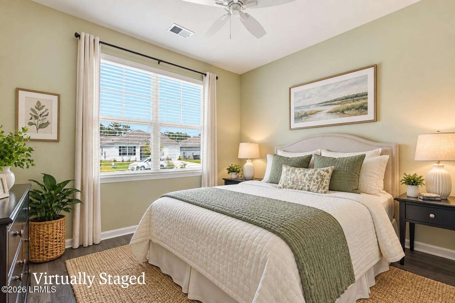 Guest Bedroom Virtually Staged - 353 Sanctuary Drive, Ridgeland, SC 29936