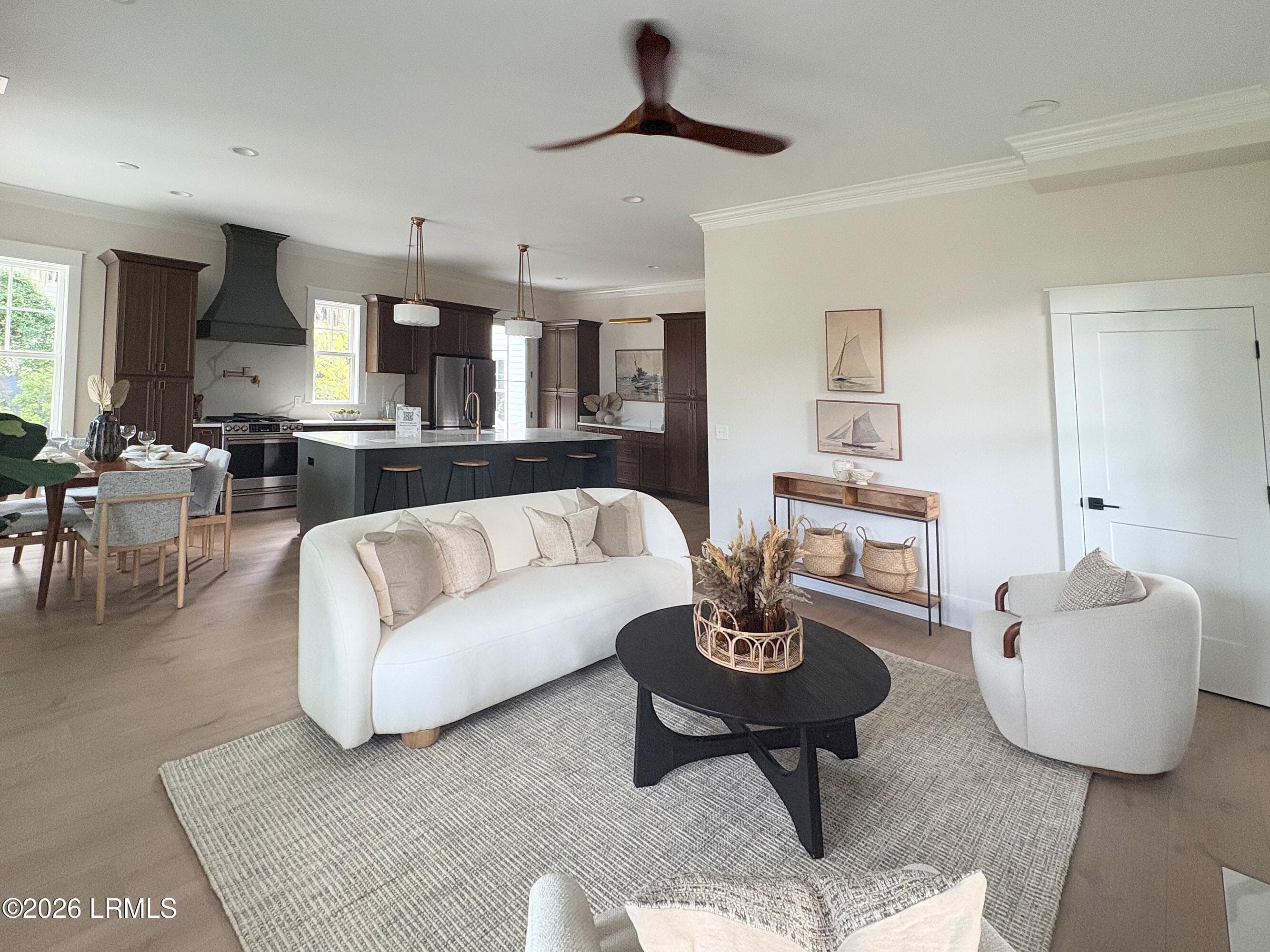 Great room - current staging - 902 Harrington Street, Beaufort, SC 29902