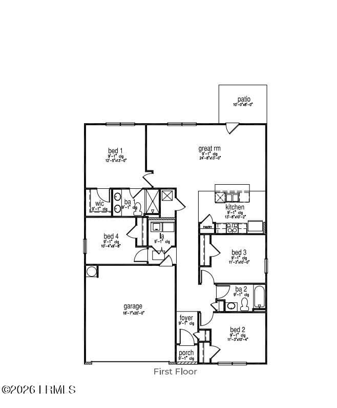 Freeport floorplan - 59 Pollen Drive, Ridgeland, SC 29936