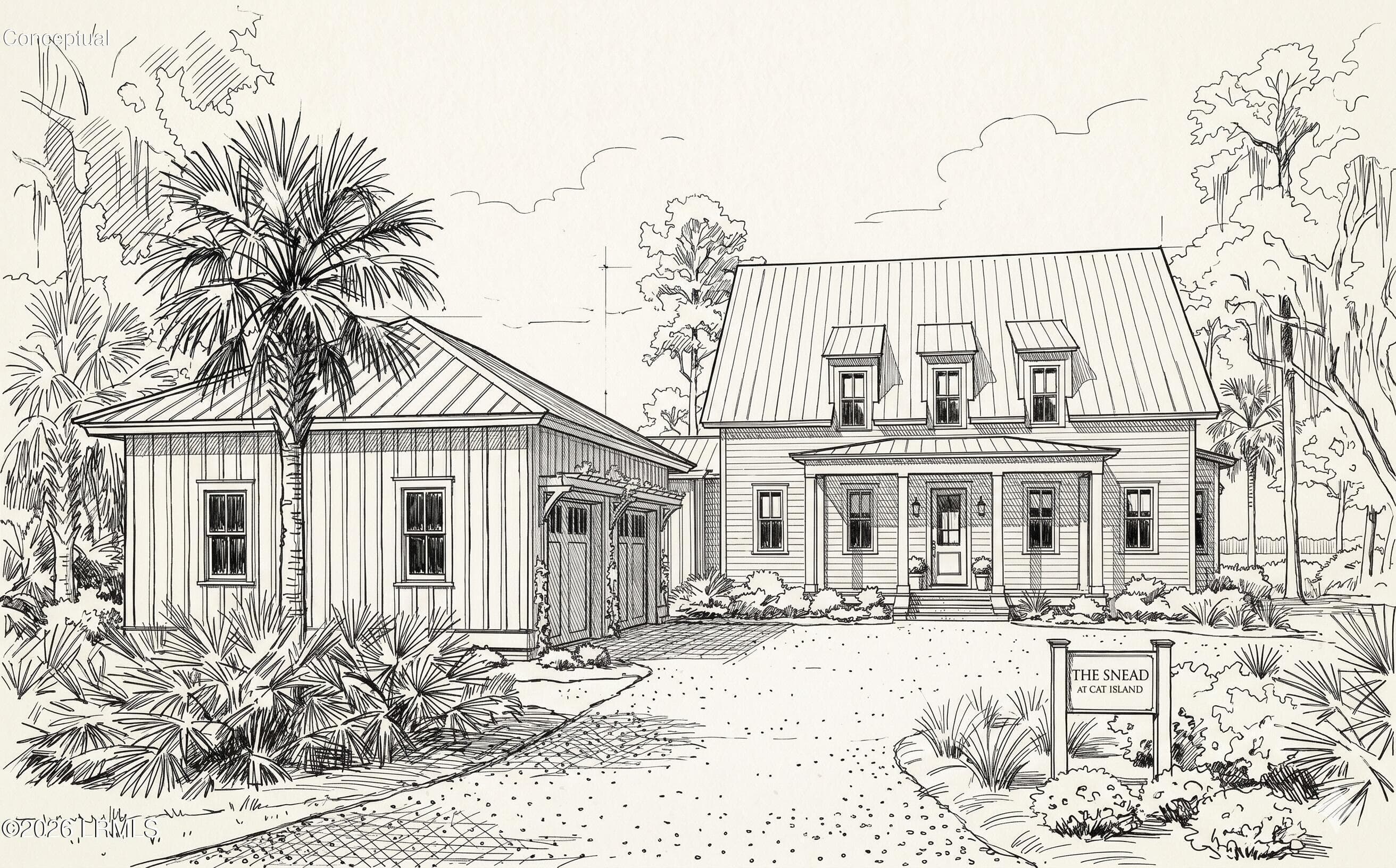 The Snead B&W Rendering - Tbd Lot 29 Addison Road, Beaufort, SC 29907