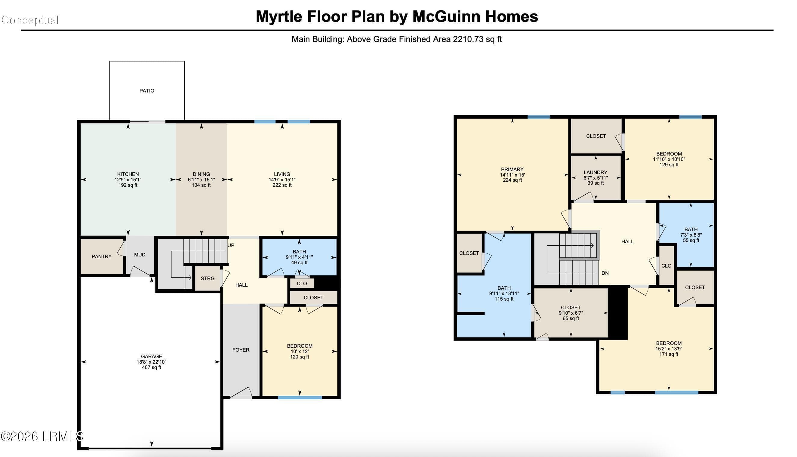Myrtle Floor Plan - 112 Jinks Street, Yemassee, SC 29945, Yemassee