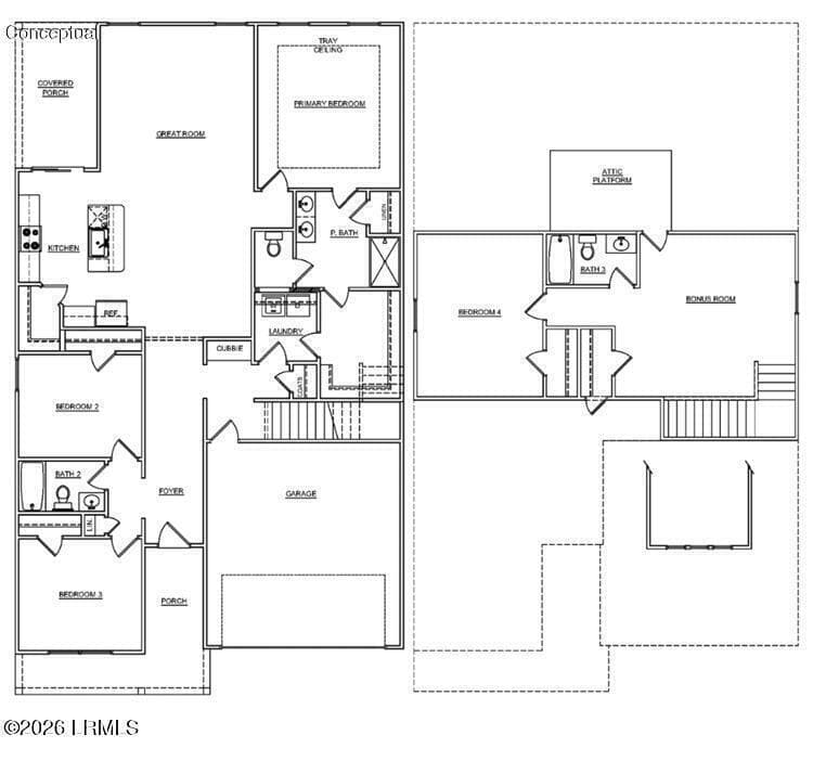 Hawthorne Floor Plan - 127 Jinks Street, Yemassee, SC 29945, Yemassee