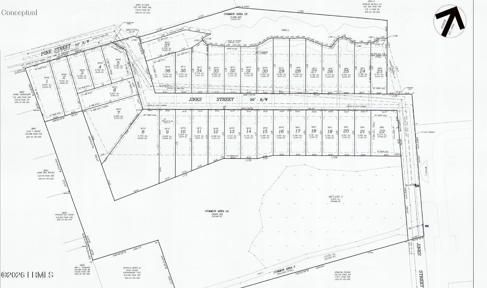 Pine Street Recorded Plat - 98 Jinks Street, Yemassee, SC 29945, Yemassee