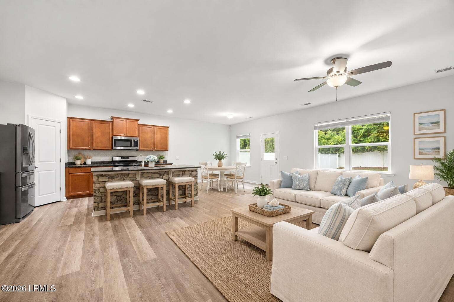 Bright Coastal Farmhouse Living Space - 32 Pacolet Lane, Beaufort, SC 29906