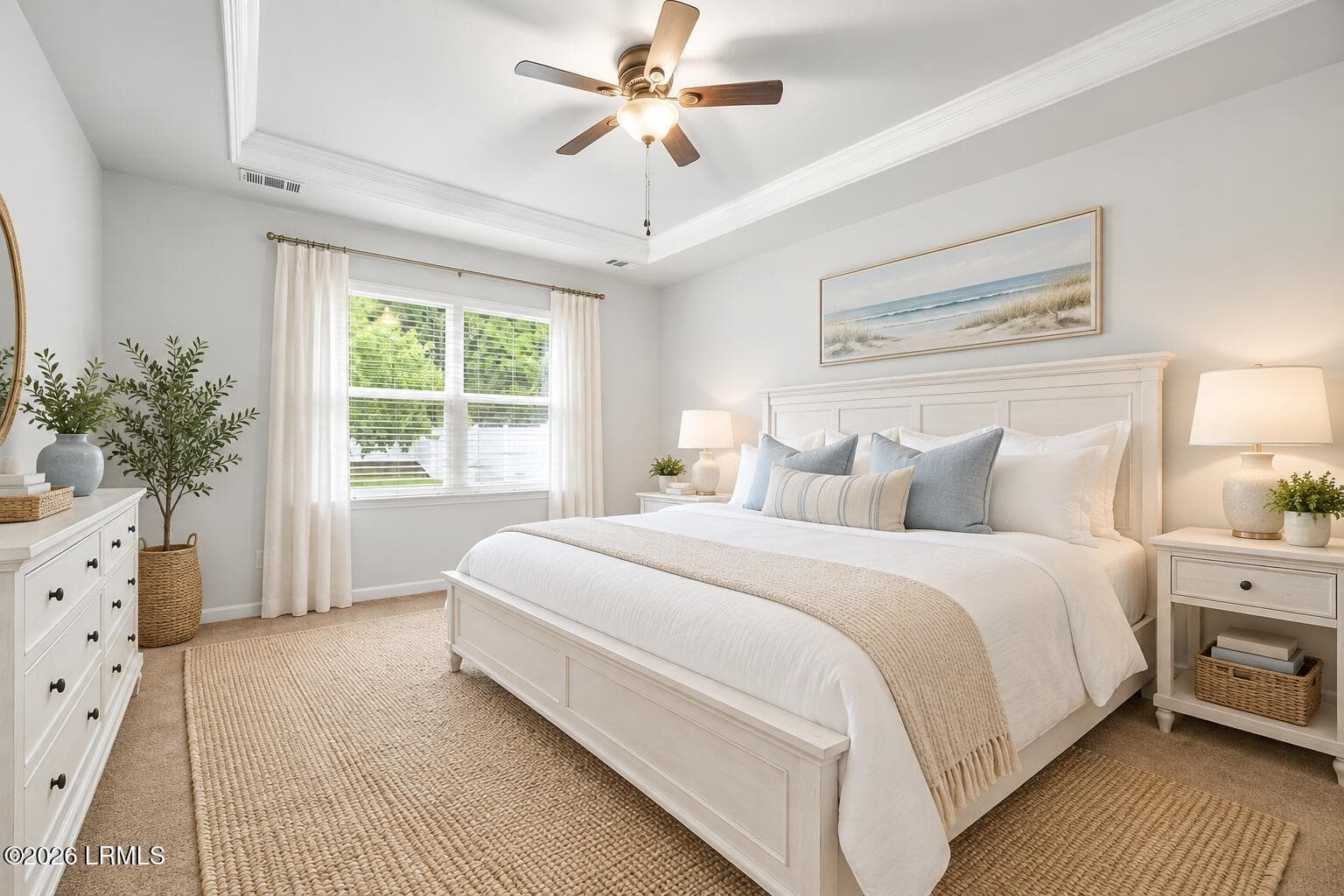 Virtually Staged bedroom - 32 Pacolet Lane, Beaufort, SC 29906