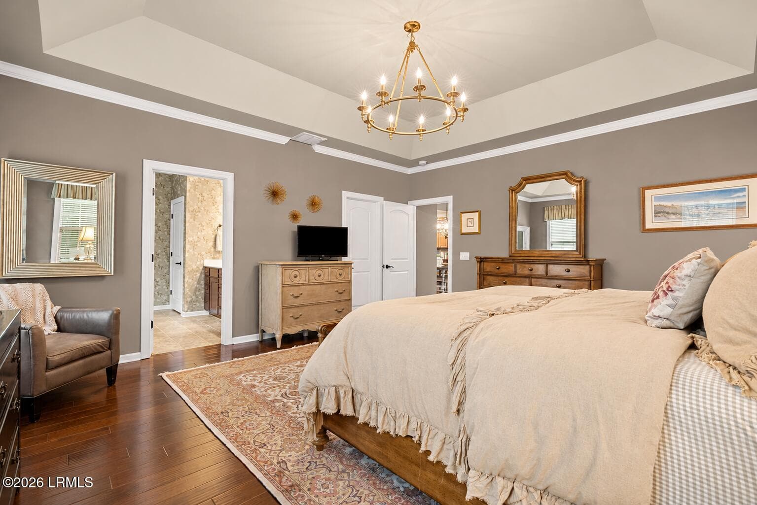 Elegant Transitional Master Bedroom - 34 Clayton Court, Bluffton, SC 29910, Bluffton
