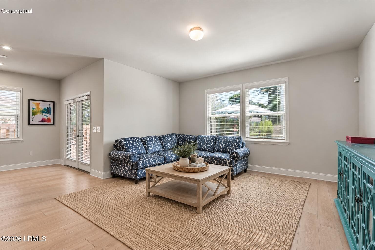Bright Coastal Living Room with Open Spa - 1205 Cassander Creek Road, Beaufort, SC 29902