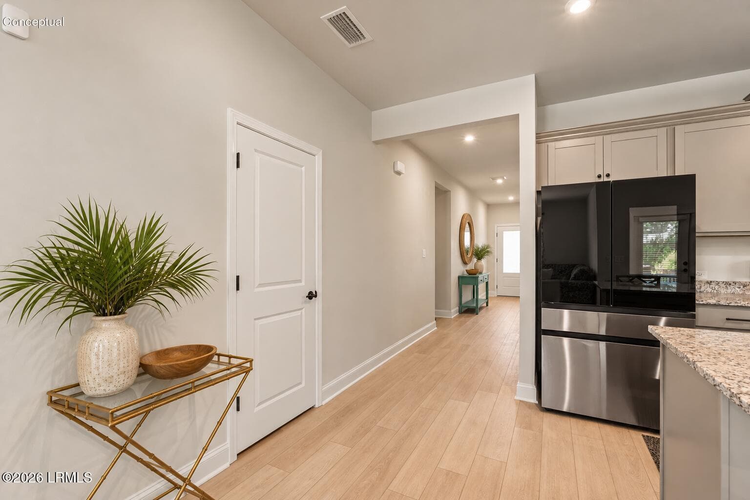 Coastal Modern Hallway and Kitchen Entry - 1205 Cassander Creek Road, Beaufort, SC 29902