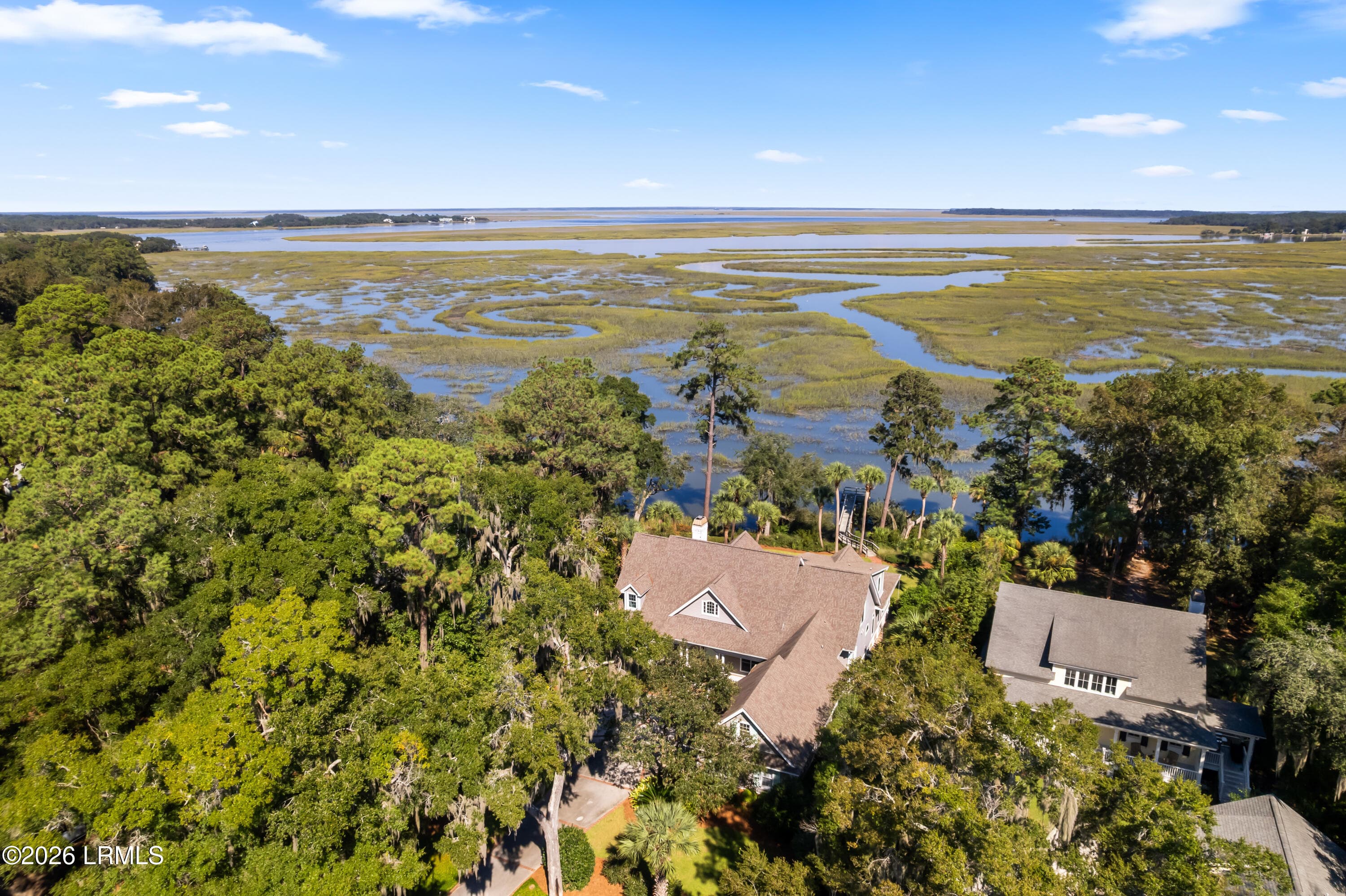 Aerial - 655 Island Circle E, St. Helena Island, SC 29920