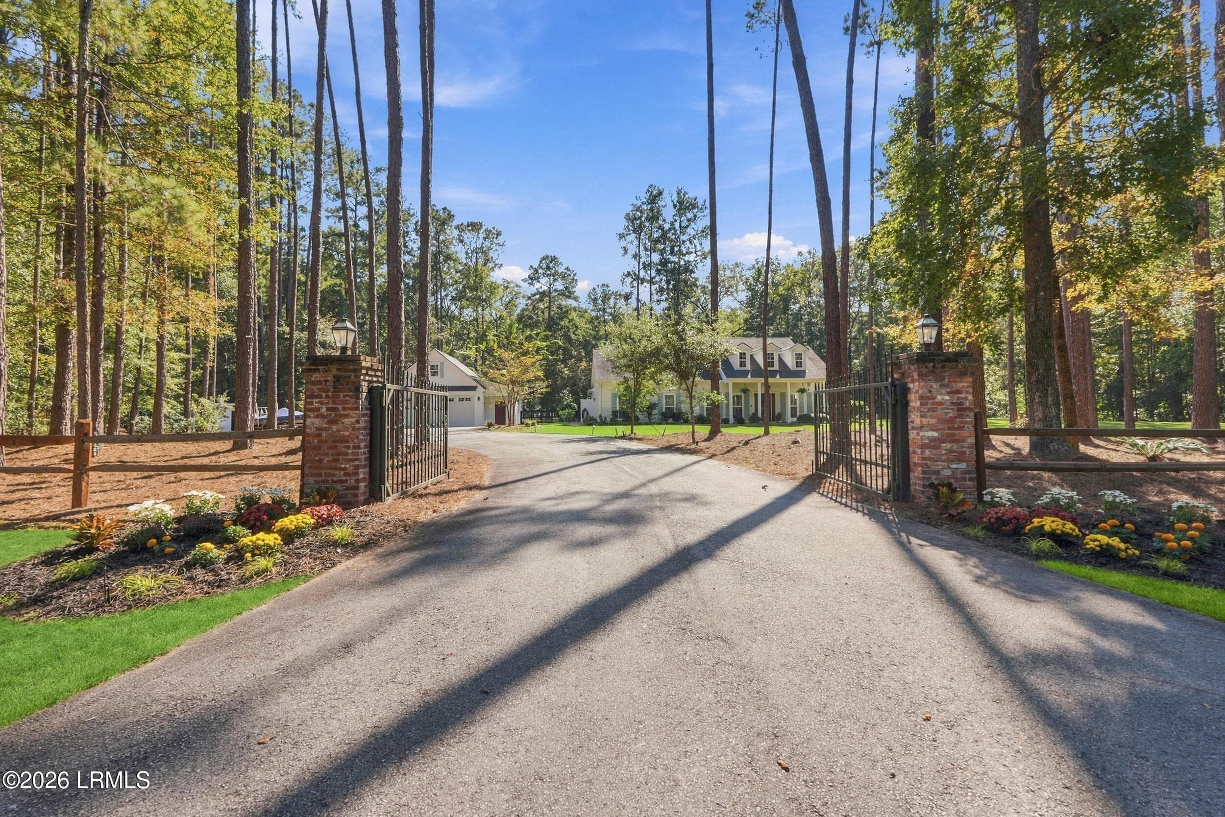 gated driveway - 309 Honey Hill Circle, Ridgeland, SC 29936