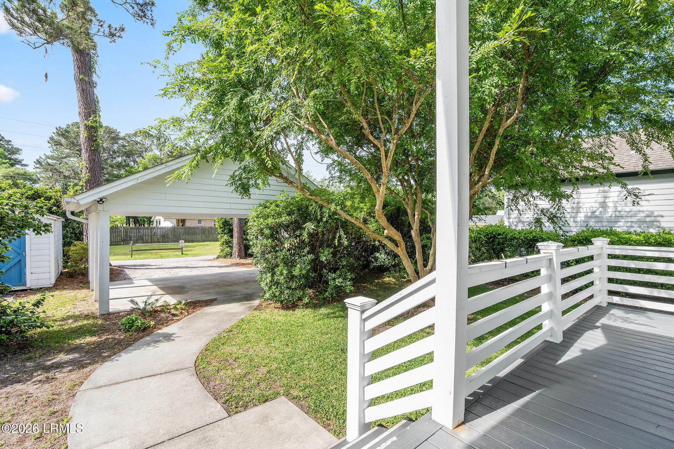 28 CarPort from Back Porch - 2668 Broad Street, Beaufort, SC 29902