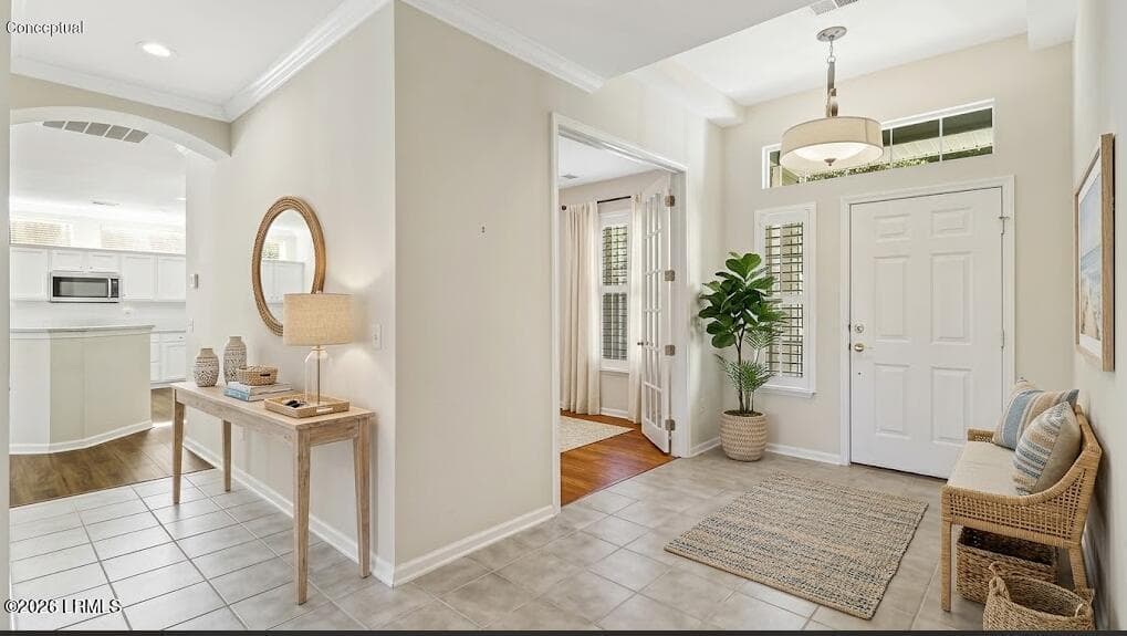 Foyer Virtually Staged - 22 Hamilton Drive, Bluffton, SC 29909