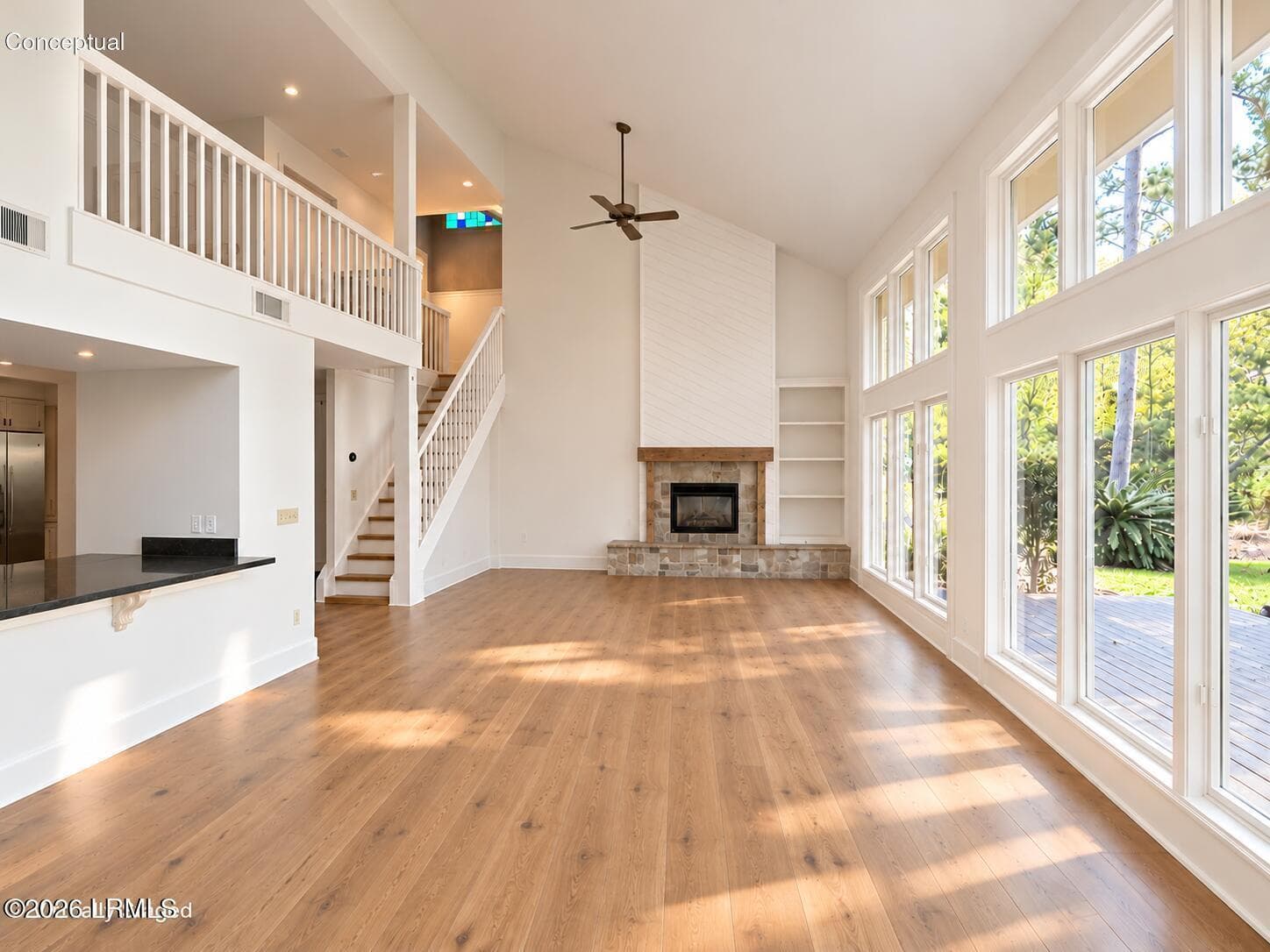 Coastal Living Room with Fireplace - 20 Toppin Drive, Hilton Head Island, SC 29926