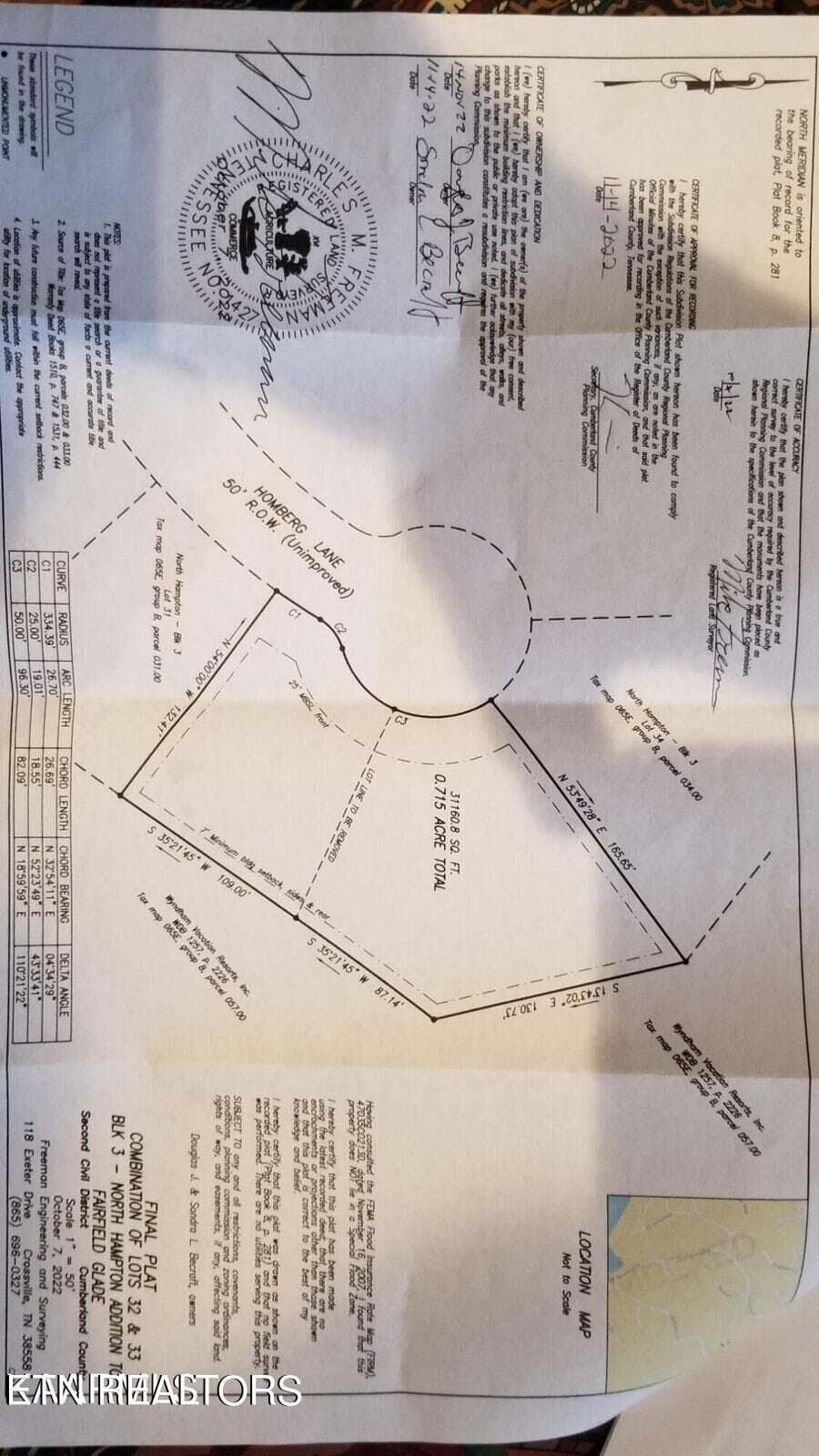 SURVEY - 56 Homberg Lane, Crossville, TN 38558
