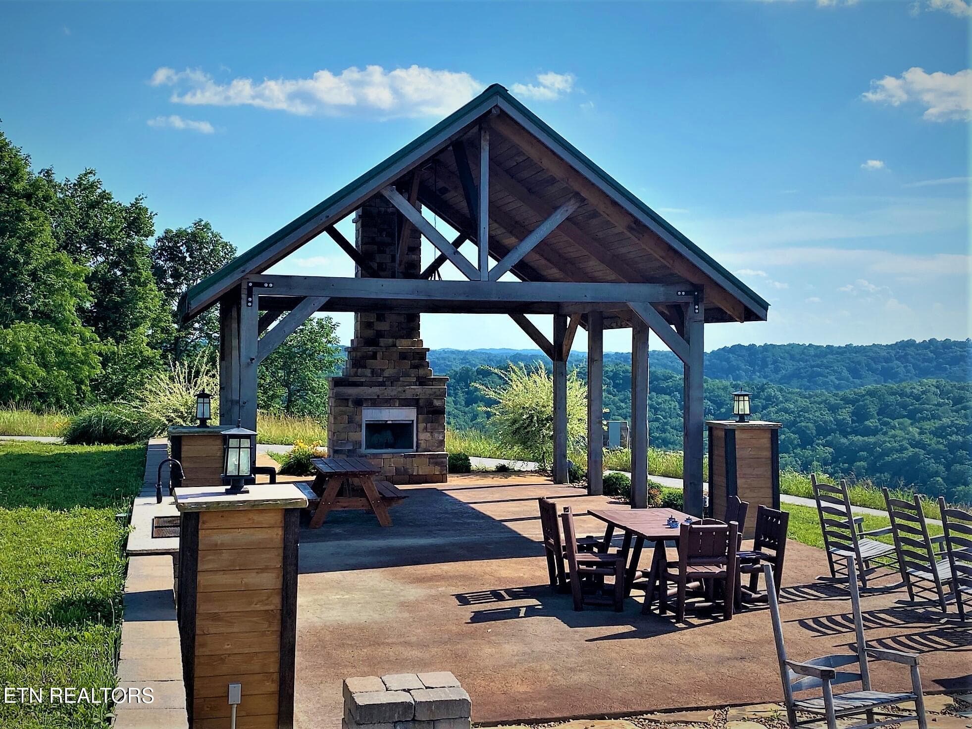 sunset pavillion fireplace - Lot 15C Swan Ridge Rd, Hilham, TN 38568
