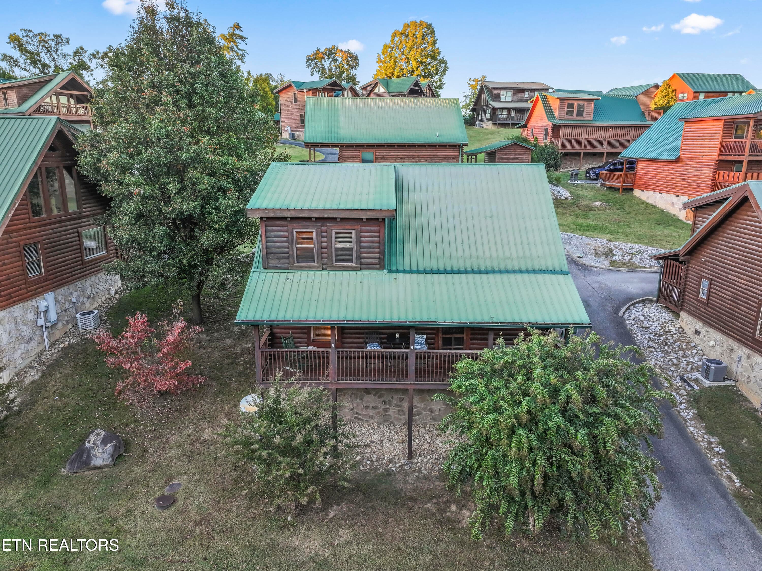 Rear Aerial View - 526 Blackberry Ridge Way, Pigeon Forge, TN 37863