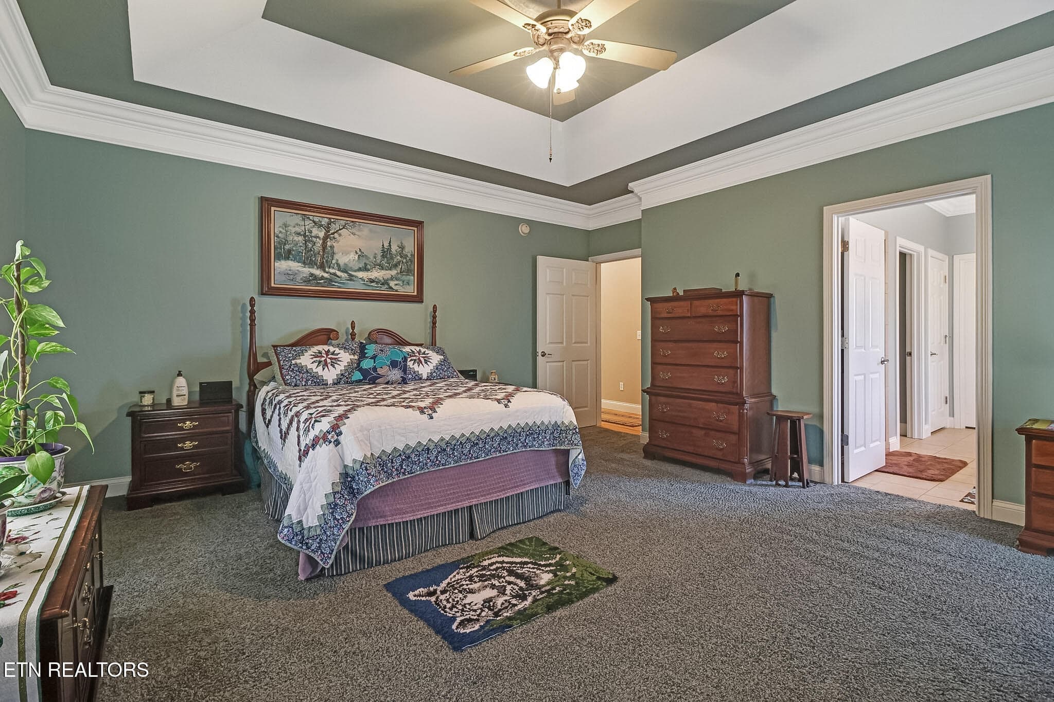 MASTER SUITE TRIPLE TREY CEILING - 105 Kings Down Drive, Fairfield Glade, TN 38558