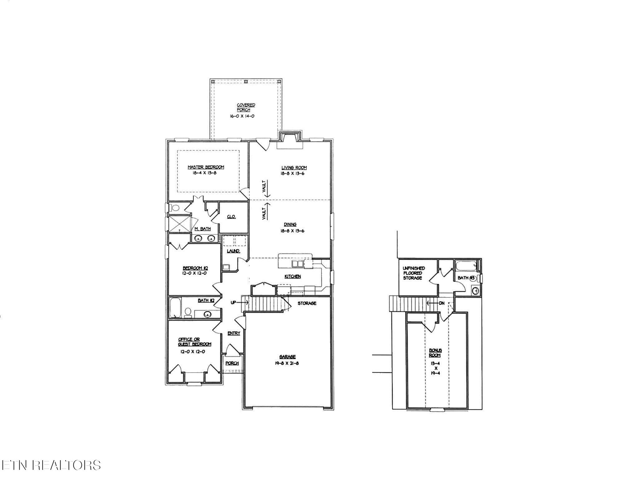 Fairmont Floor Plan Sketch - 9975 Rio Bravo Lane, Knoxville, TN 37922, Knoxville