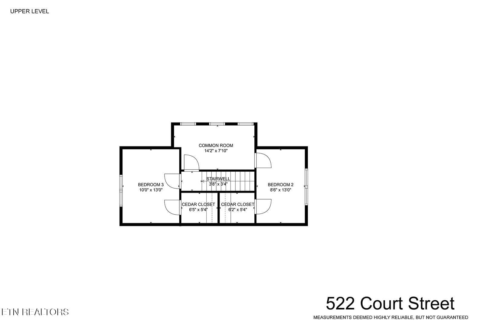 58_CourtStreet_522_FloorPlan-UpperLevel - 522 Court St, Wartburg, TN 37887, Wartburg