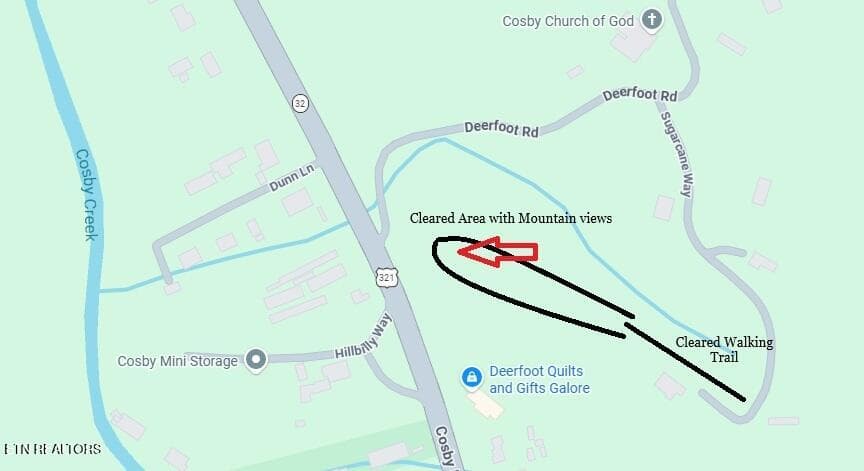 Cleared Area Map - Deerfoot Rd, Cosby, TN 37722