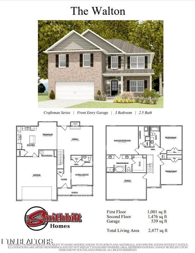 Walton Craftsman Front Entry - 108 Birchberry St Lot 86B, Oak Ridge, TN 37830, Oak Ridge