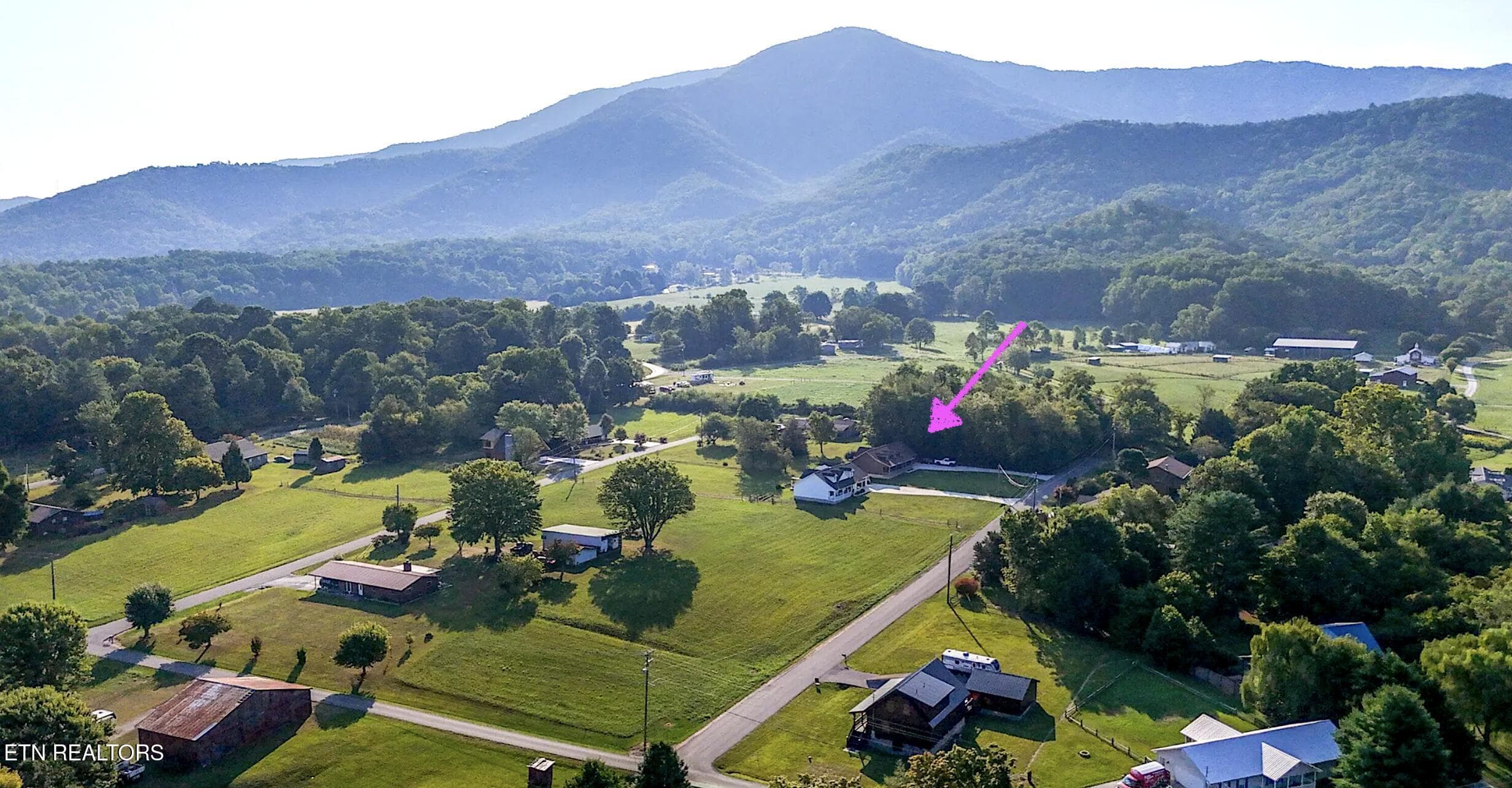 aerial with arrow - 3623 Shelby Drive, Sevierville, TN 37862