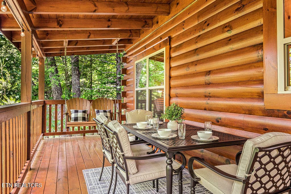 back porch2 - 766 High Mountain Way, Gatlinburg, TN 37738, Gatlinburg