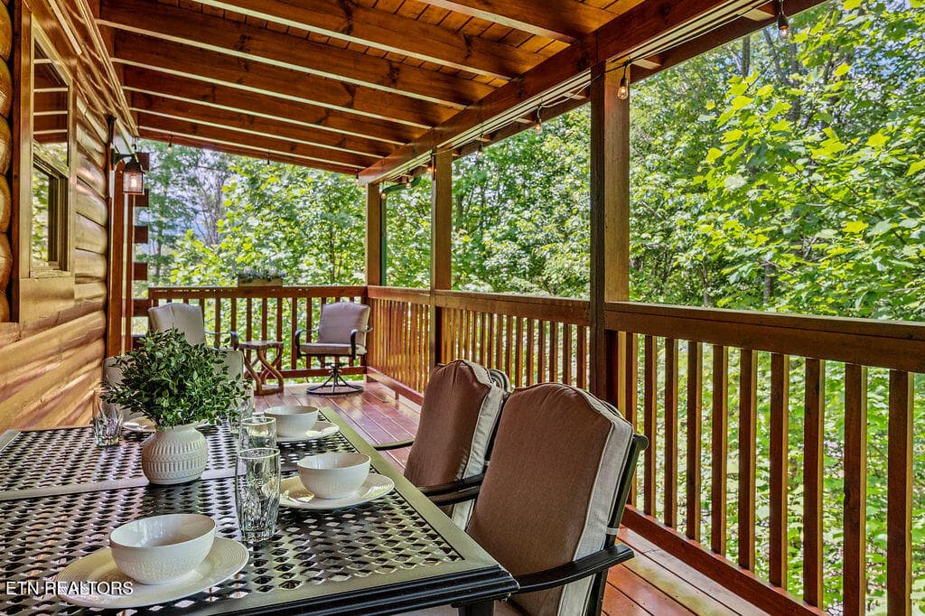 back porch6 - 766 High Mountain Way, Gatlinburg, TN 37738, Gatlinburg