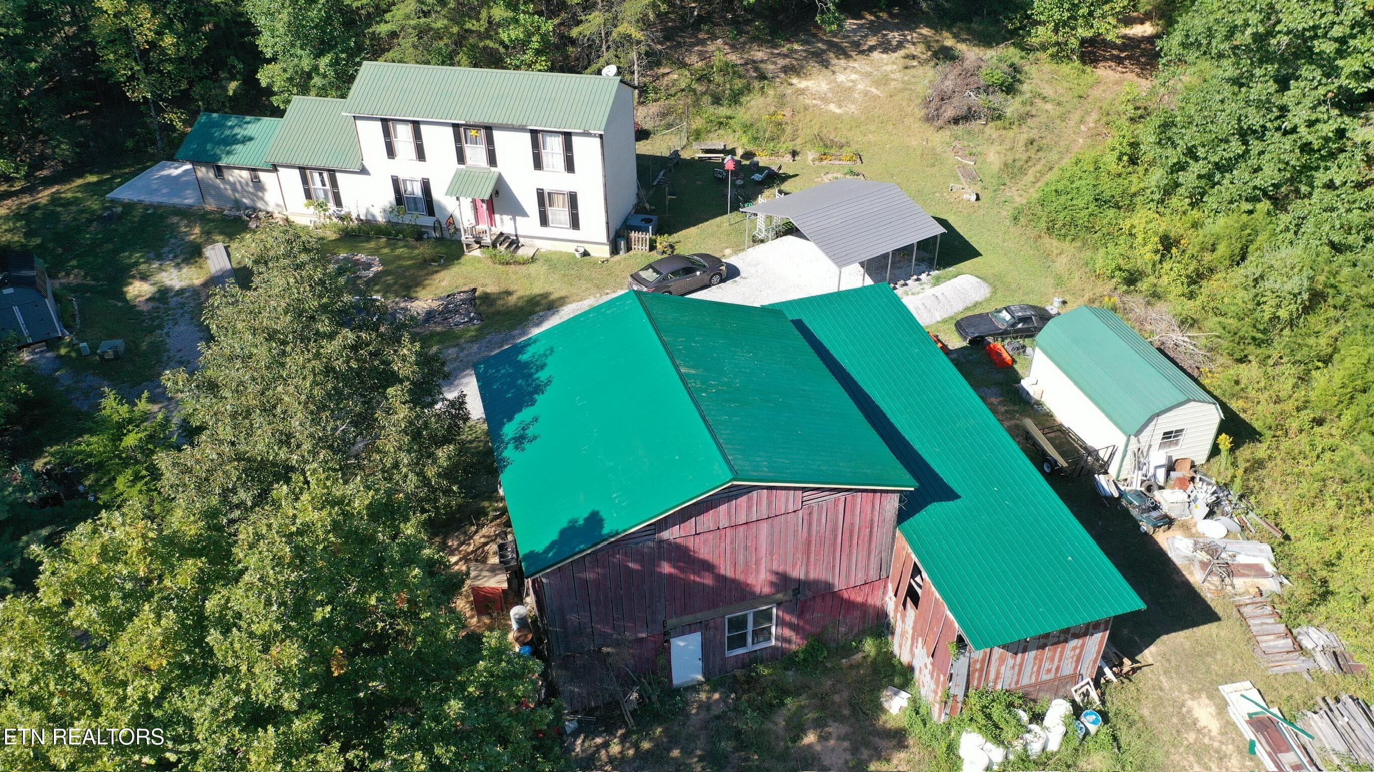 Overhead barn:home - 4610 Hickory Valley Rd, Heiskell, TN 37754