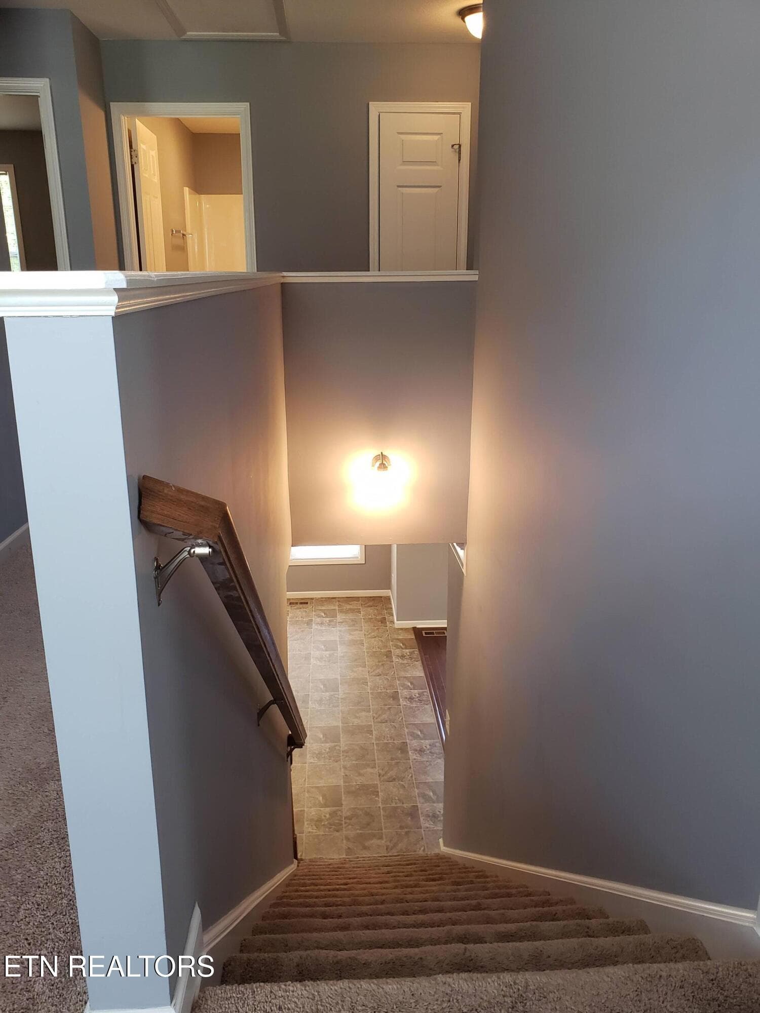 Stairs down to kitchen - 5901 Apple Valley Drive, Knoxville, TN 37924, Knoxville
