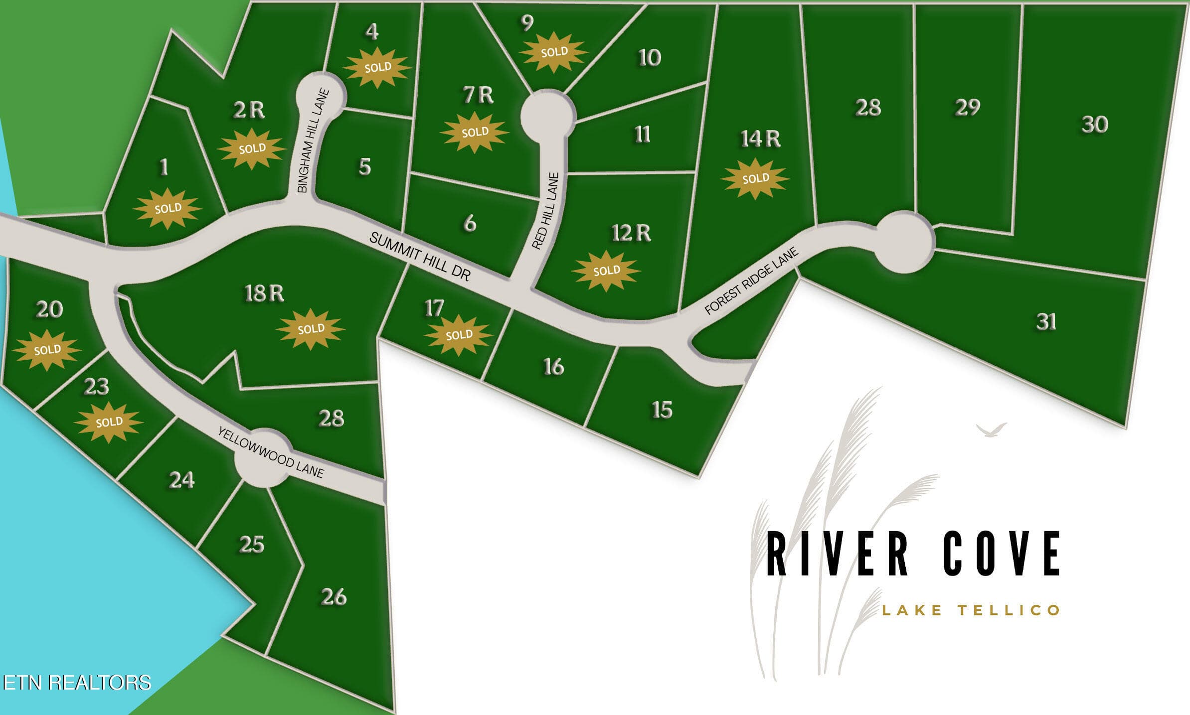 River Cove Map - 194 Forest Ridge Lane, Greenback, TN 37742